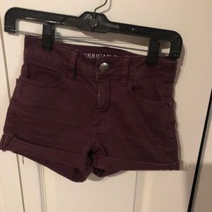 American Eagle Maroon Shorts 00